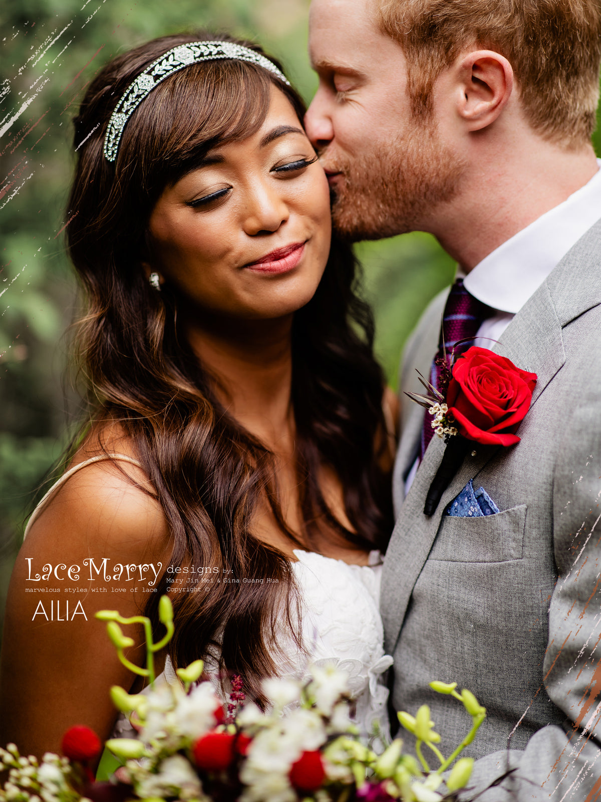 AILIA / Sweetheart Wedding Dress with Spaghetti Straps