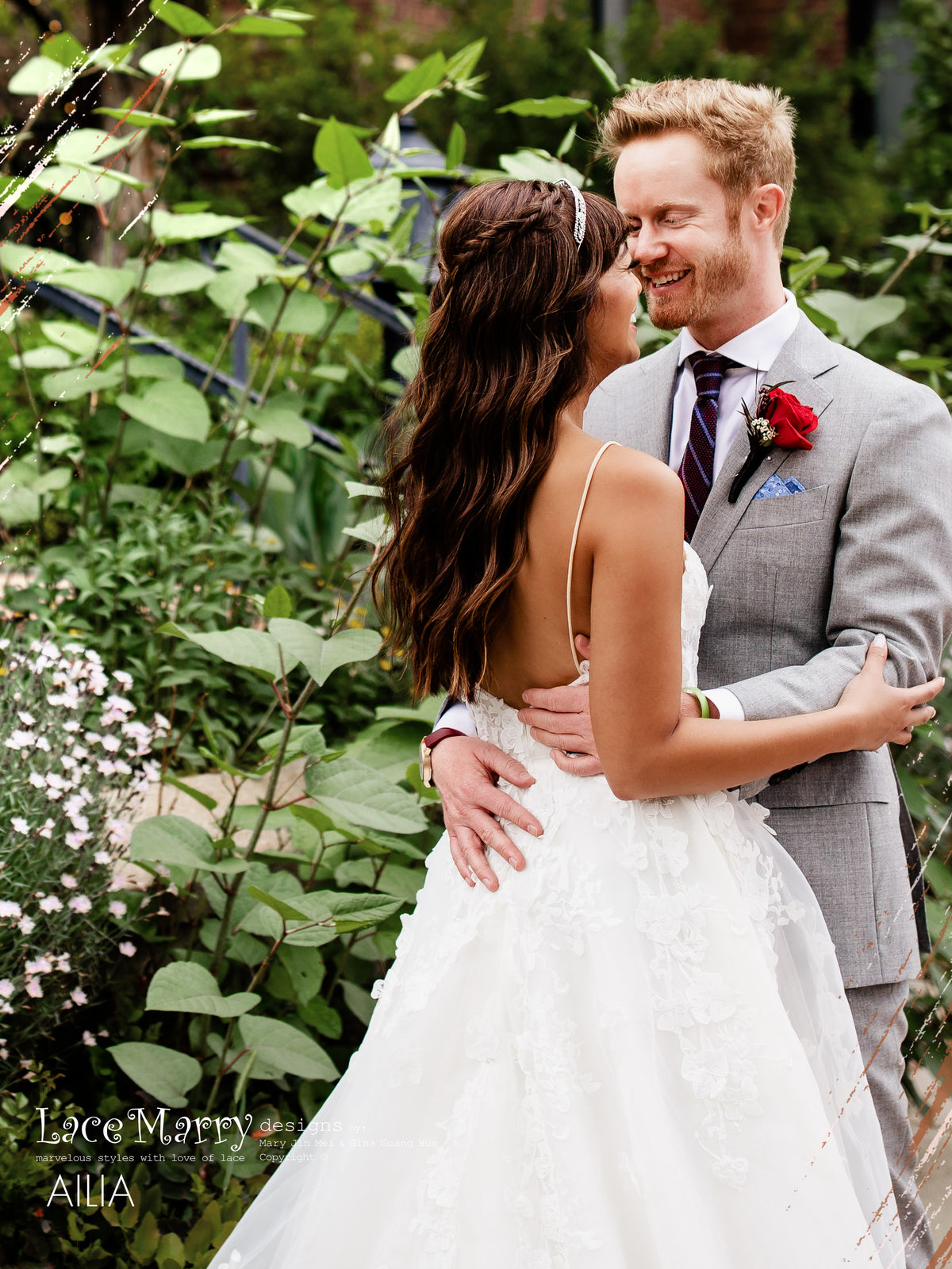 AILIA / Sweetheart Wedding Dress with Spaghetti Straps