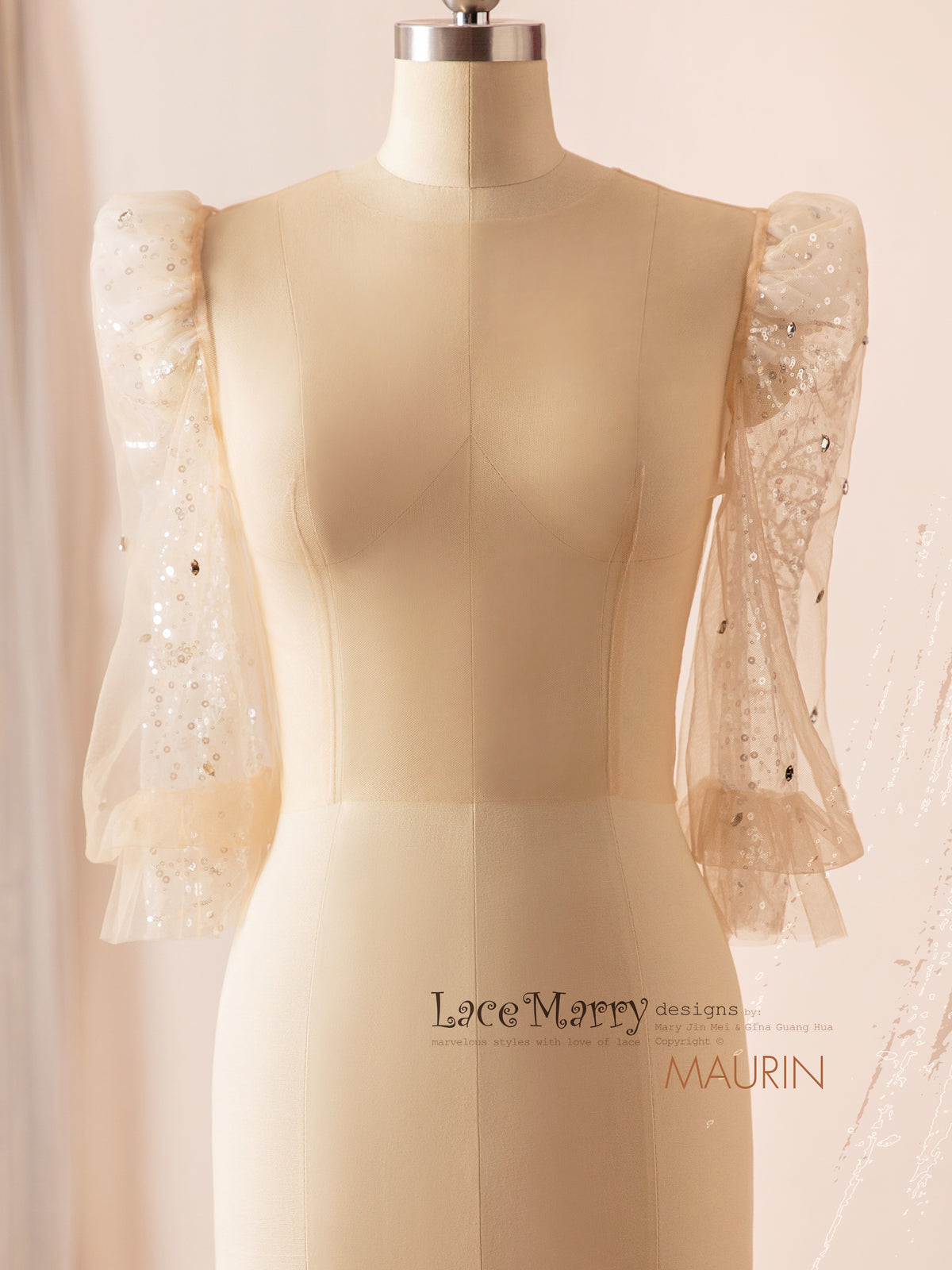 MAURIN / Puff Sleeves Bridal Inner Topper