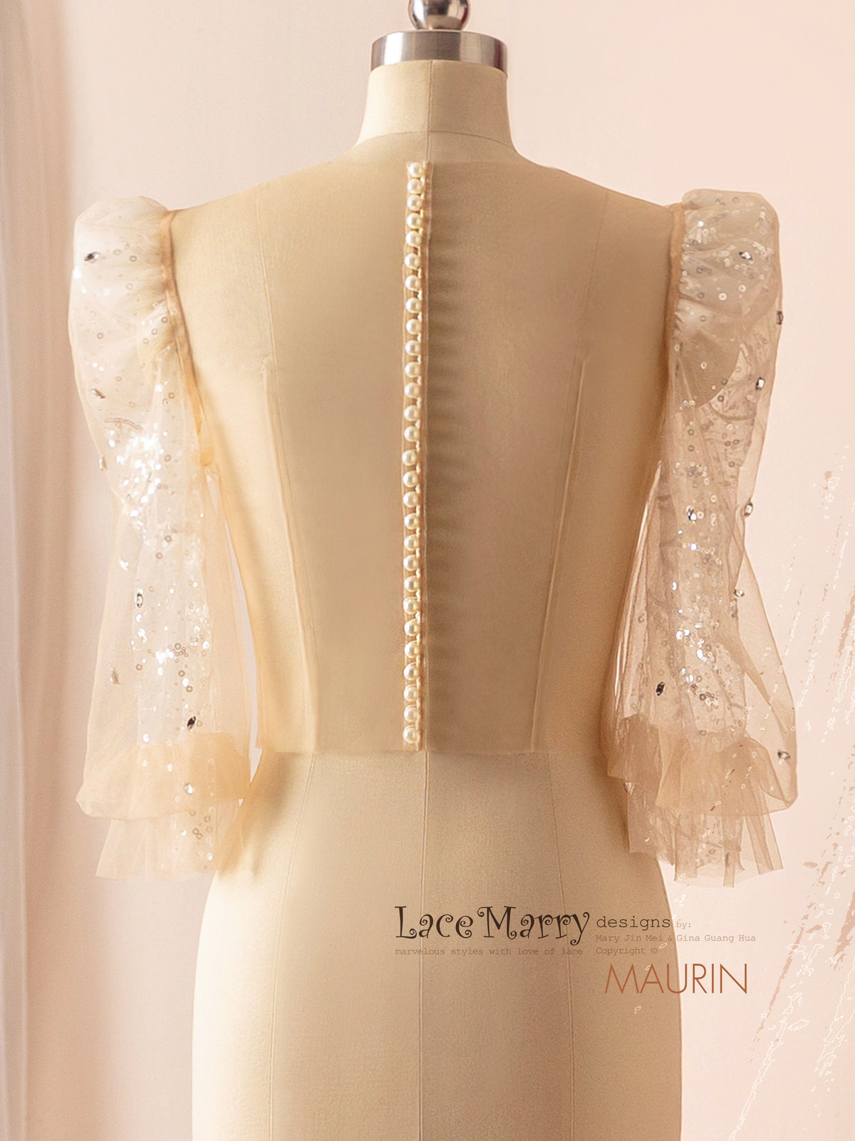 MAURIN / Puff Sleeves Bridal Inner Topper