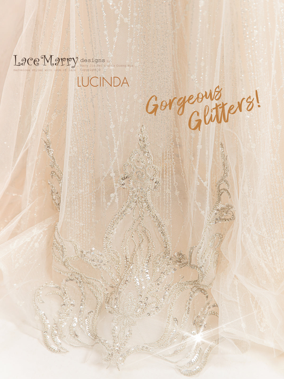 LUCINDA / Breathtaking Wedding Dress with Embellishment