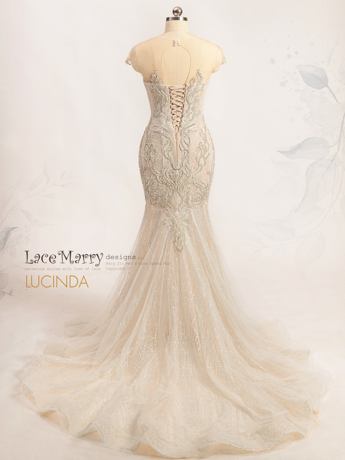 LUCINDA / Breathtaking Wedding Dress with Embellishment