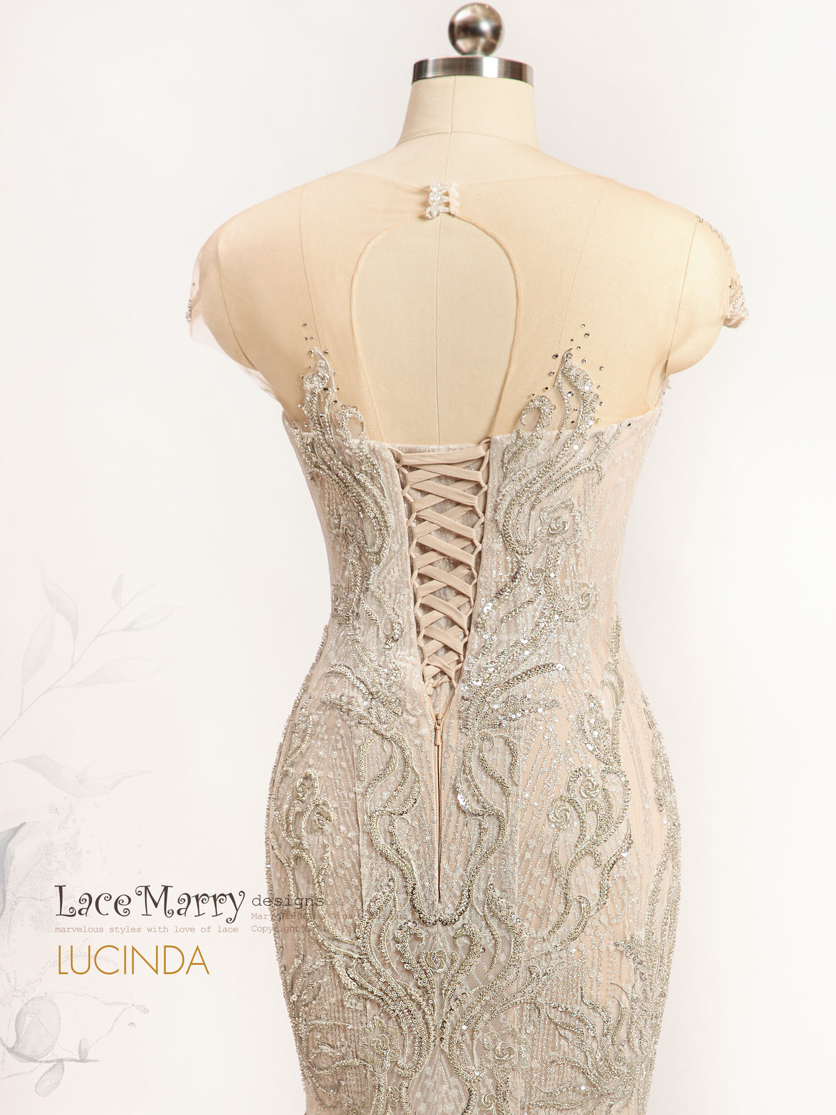 LUCINDA / Breathtaking Wedding Dress with Embellishment