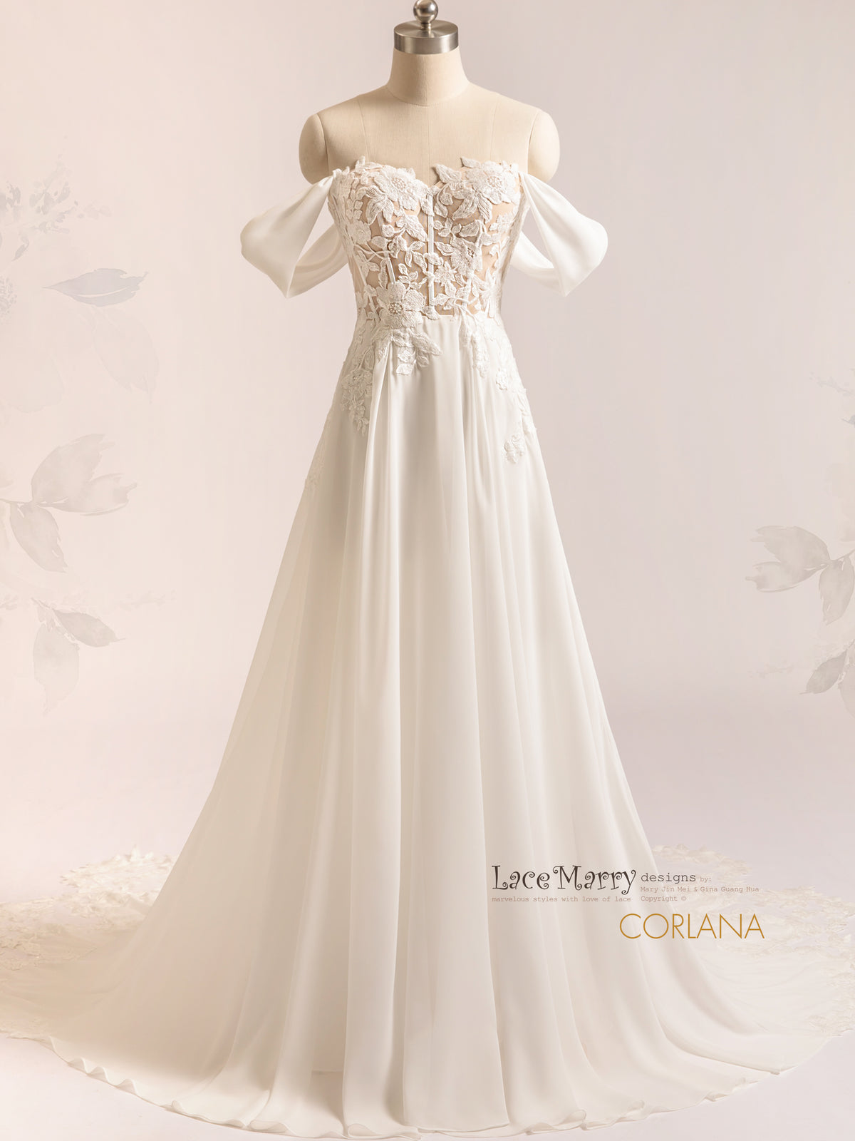 CORLANA / Sweetheart Wedding Dress with Chiffon Skirt