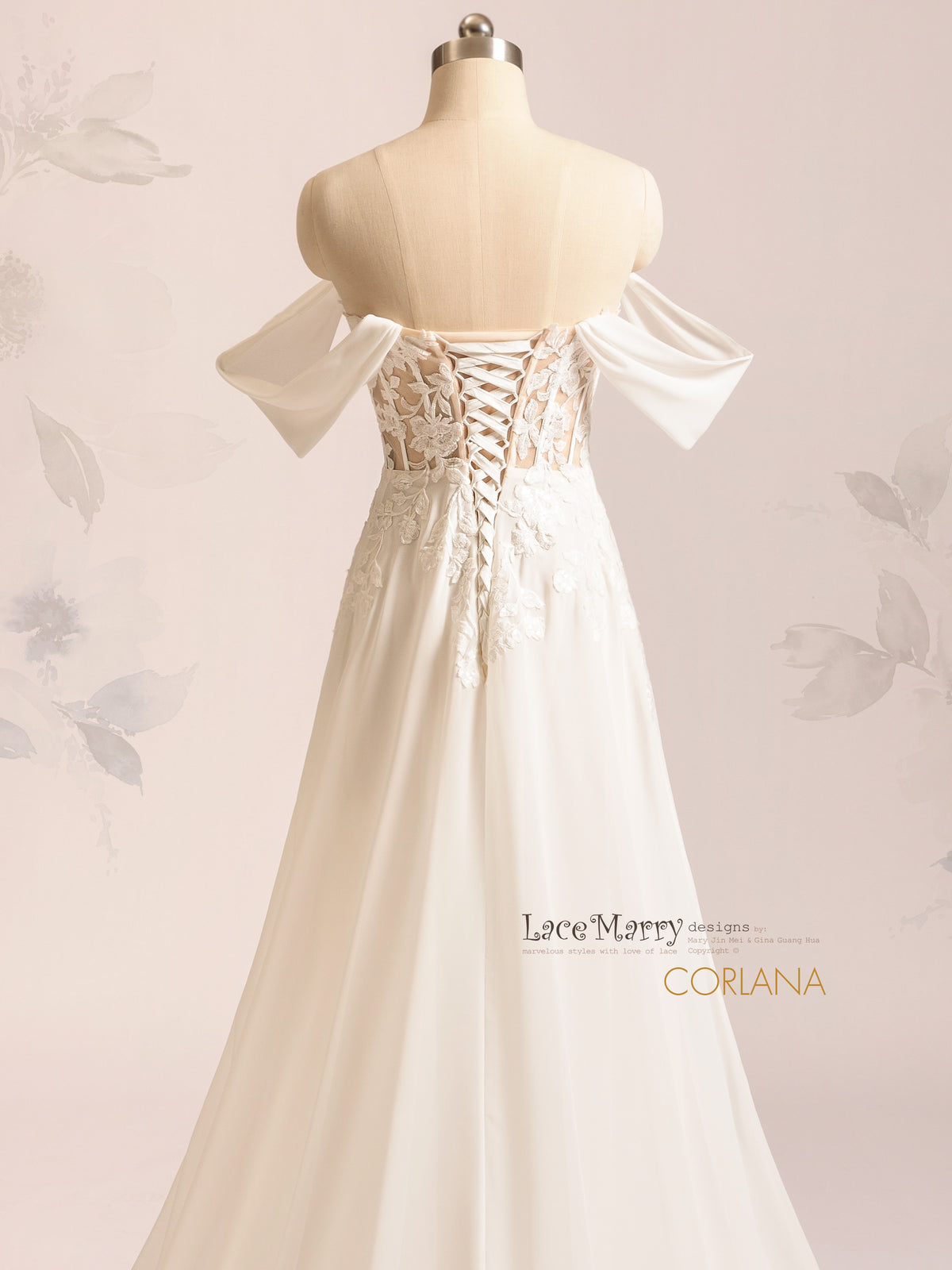 CORLANA / Sweetheart Wedding Dress with Chiffon Skirt