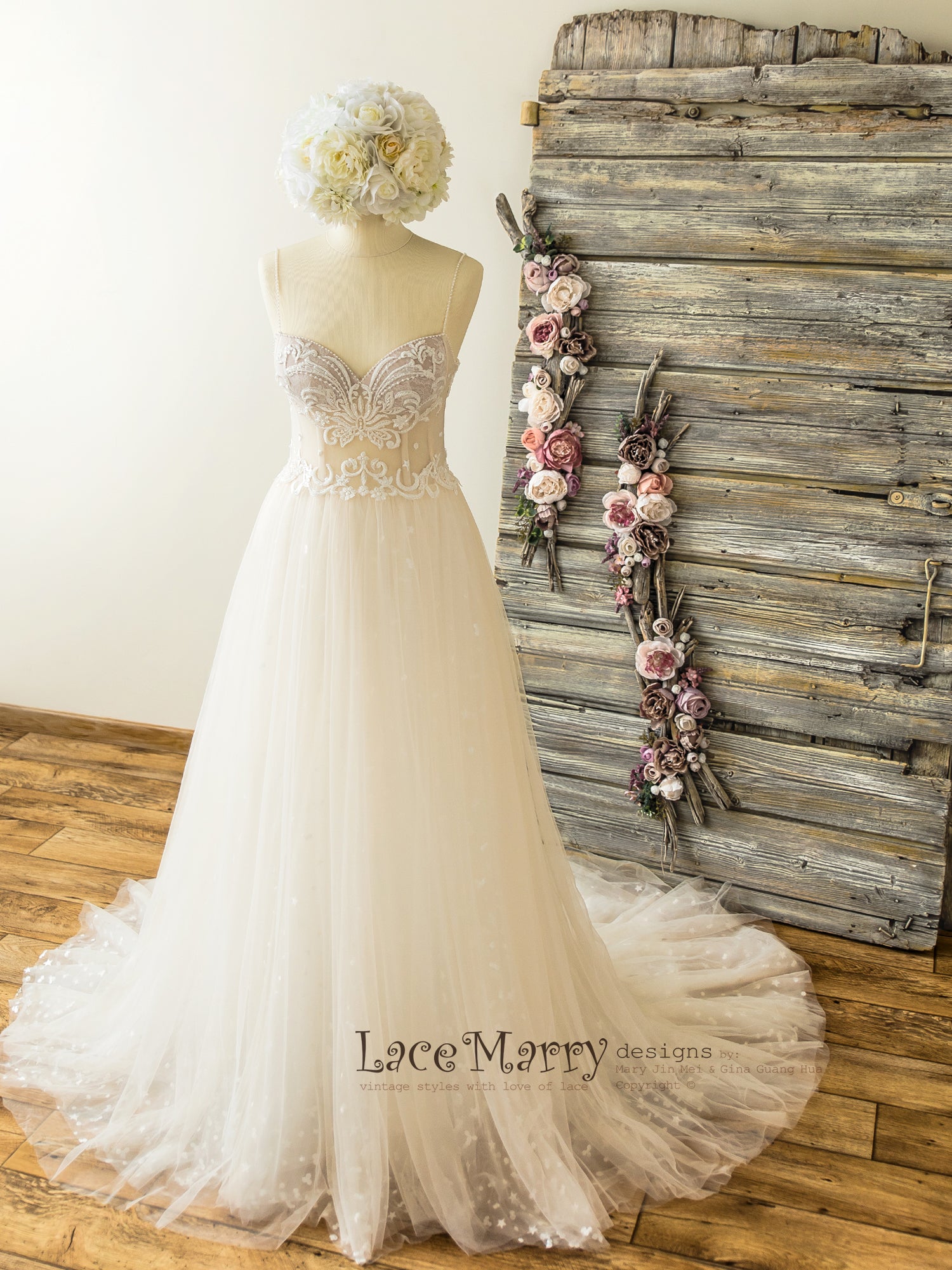 Princess Corset Wedding Dress with Sweetheart Top - LaceMarry