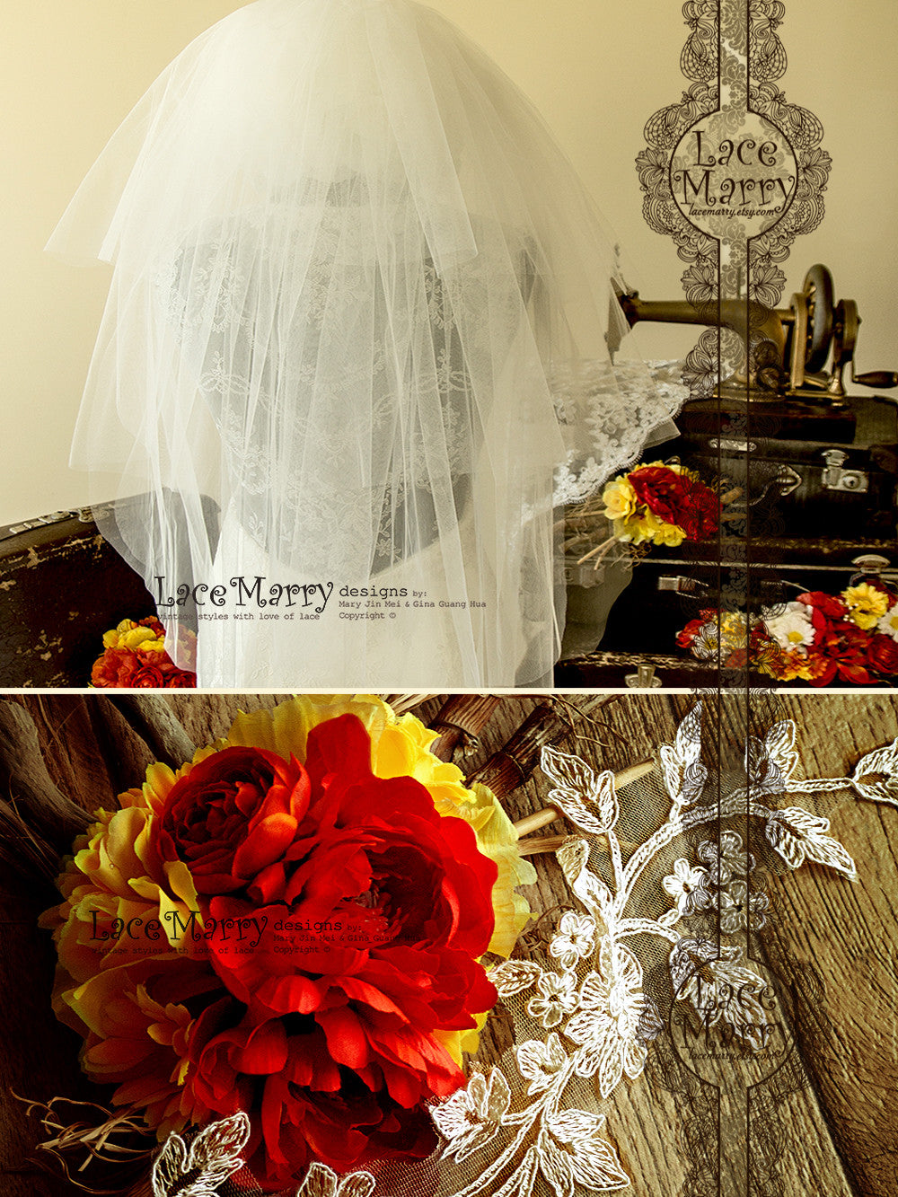 Bridal Veil , Short Bridal Veil, Fly-away Veil, Shoulder Veil, Vintage  Style Veil, Circle Veil, Bridal Veil, 2-tier Veil 